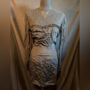 Vintage Fabrice Elegant Black Dress with Beaded Detail